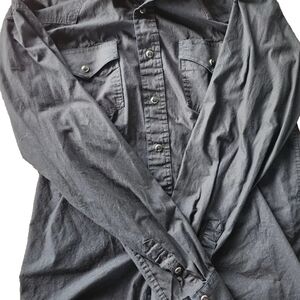 Stetson Black Pearl Snap Button-Up Shirt Men's Small